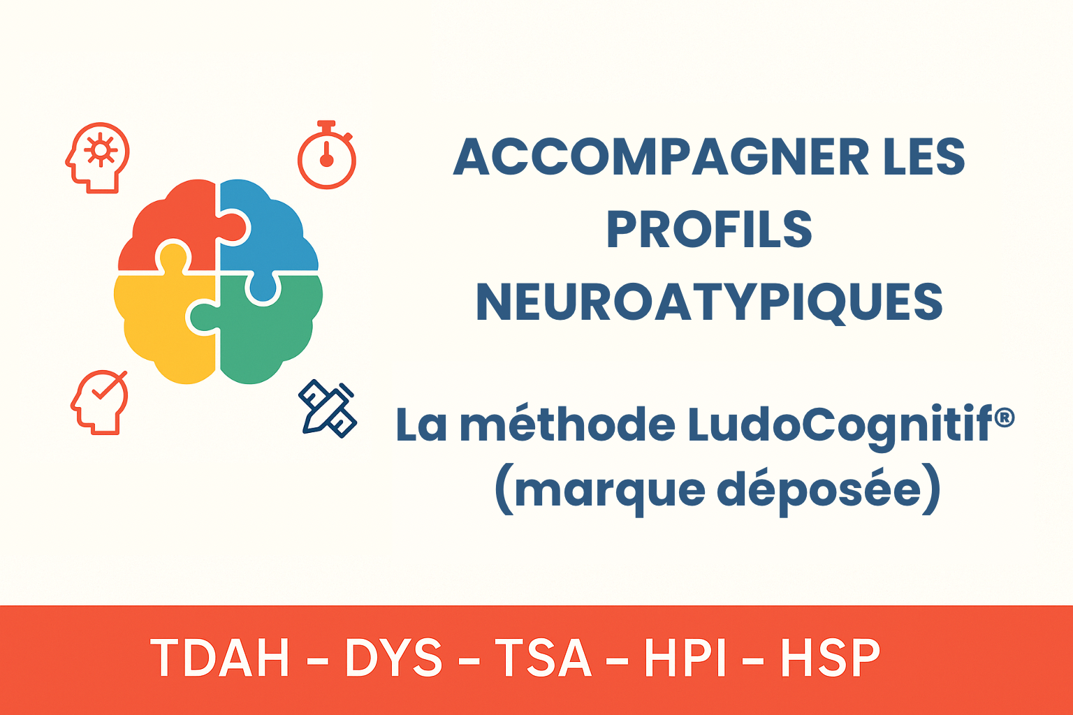 Accompagner les profils neuroatypiques (TDAH, DYS, TSA, HPI, HSP) grâce à la méthode LudoCognitif®